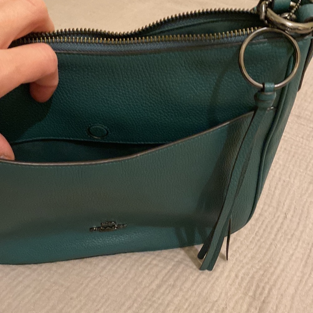 Coach Chaise green polished pebble leather bag . Very good condition - Picture 13 of 14